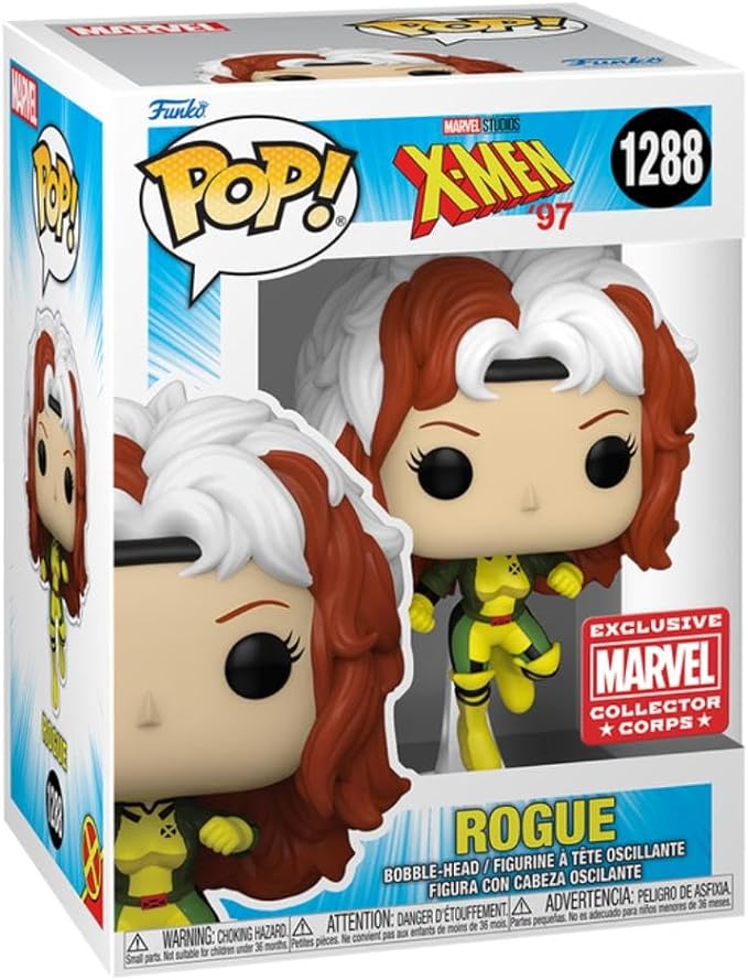 POP! Funko Marvel Collector Corps Exclusive X-Men '97 Rogue #1288 w/Acrylic Case!
