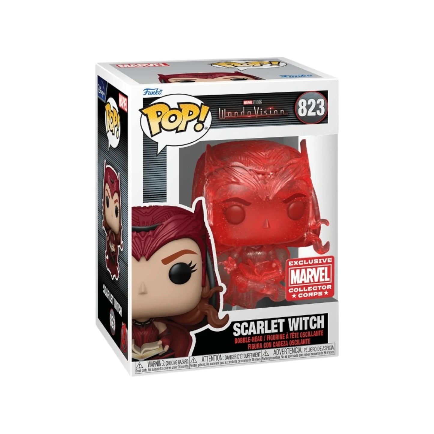 Funko POP! Marvel Collector Corps Exclusive Scarlet Witch #823 w/ Free Acrylic Case